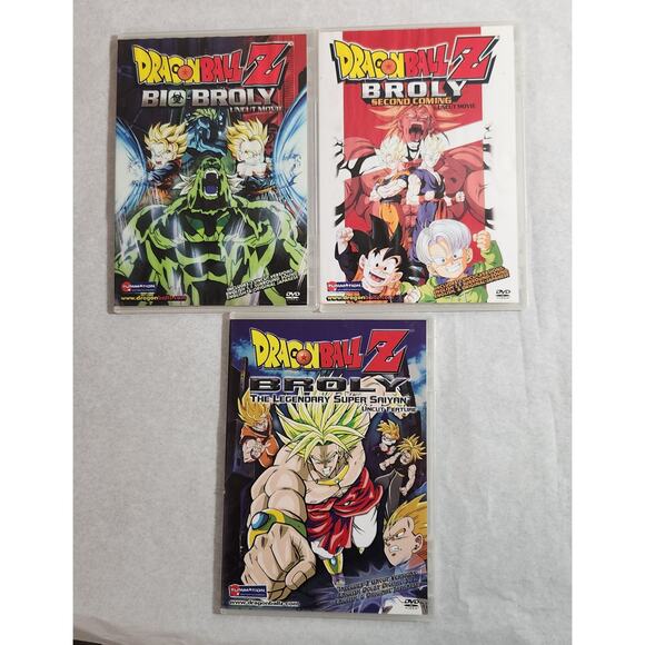 Dragon Ball Z Broly Triple Threat Box Set DVD Tested Funimation 2003 Pre-owned - Picture 2 of 8